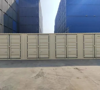 Contenedor marítimo 40 pies lateral abierto beige nuevo