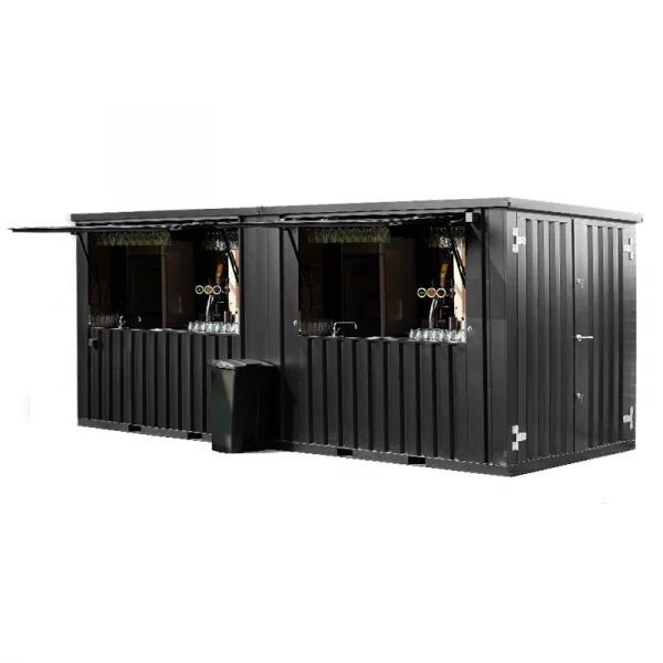 Contenedor Barra Desmontable 6×2 metros XL Negro RAL 9005