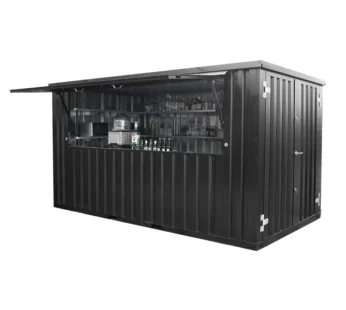 Contenedor Barra Desmontable 4×2 metros XL Negro RAL 9005