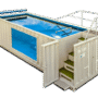 Piscina contenedor panorámica de 6,05 x 2,44m