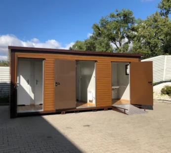 Contenedor de panel sándwich con aseo, aseo para discapacitados, 6,00×3,00