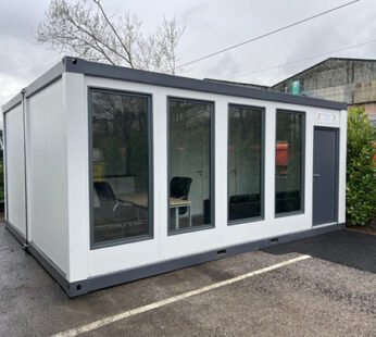 Oficina Portátil de Dos Módulos – Con Almacén y Baño Integrado