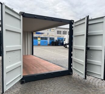 Contenedor Marítimo de 20 Pies con Apertura Lateral – RAL 7016