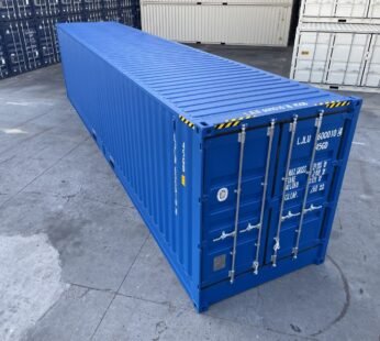 Contenedor marítimo 40 pies lateral abierto Azul