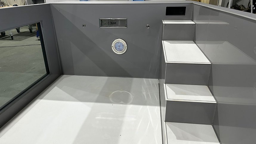 Piscina de polipropileno de 6,5 mx 2,5 m con ventana de 4 m – Image 3