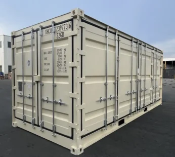 Contenedor marítimo 20 pies lateral abierto beige nuevo