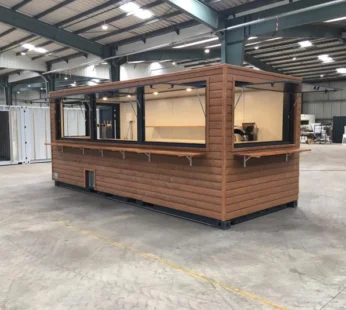 Contenedor para cafetería de 20 pies con diseño muy limpio