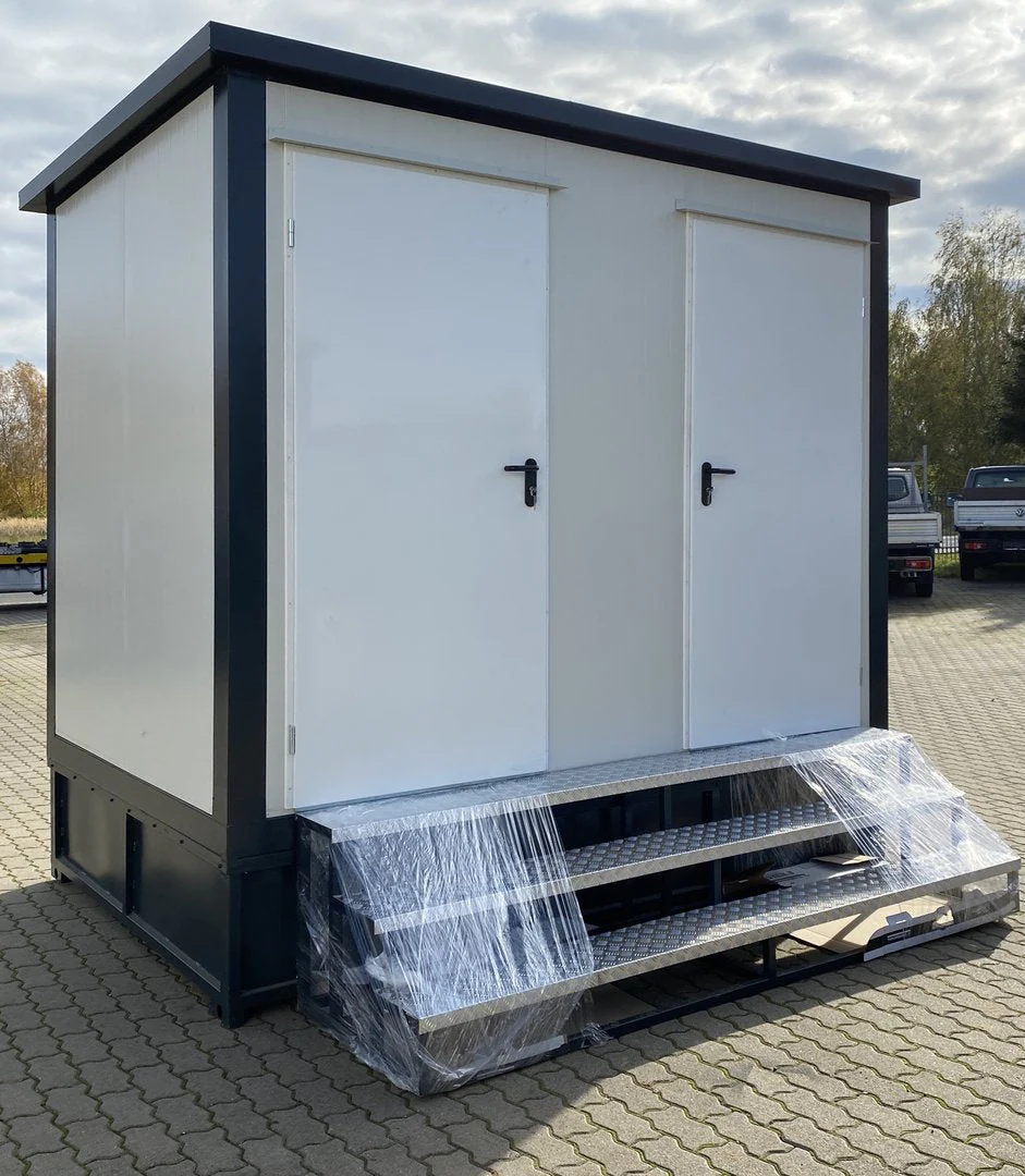 Contenedor sanitario doble con depósito de residuos blanco 3x2 metros – Image 13